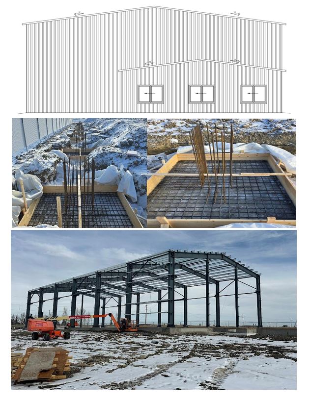 Industrial foundation design for steel-framed manufacturing facility, Alberta — Tam-Crete Engineering
