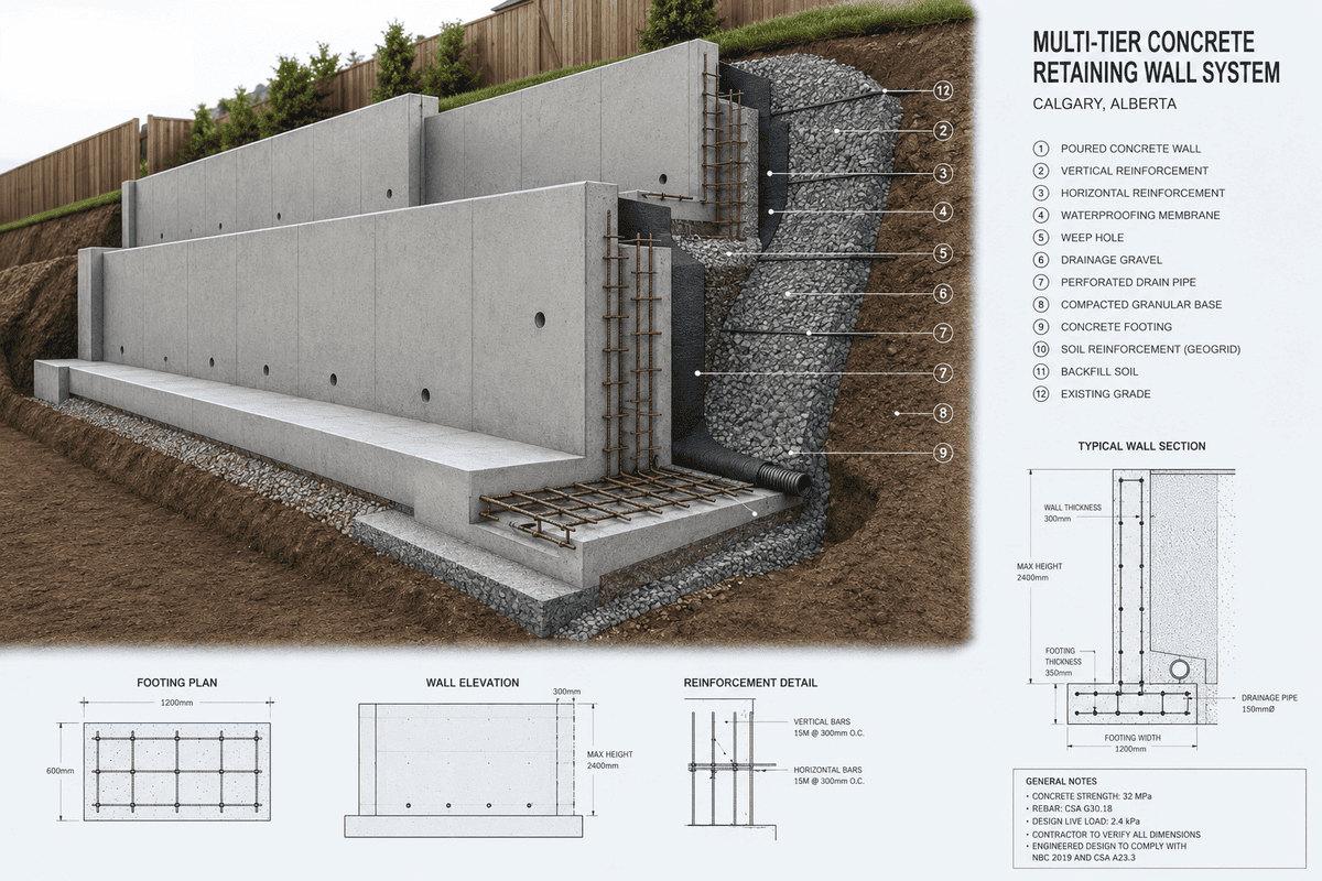 Retaining Wall Engineer Calgary | Tam-Crete