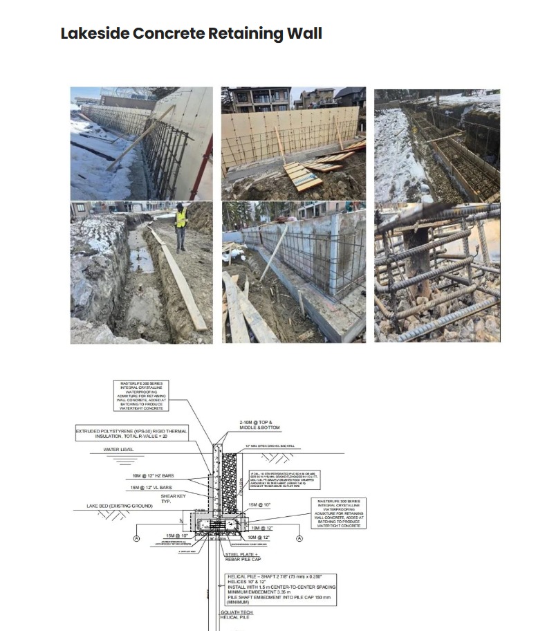 Technical screw pile engineering diagram for a residential foundation Calgary